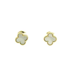 ヴァン・クリーフ＆アーペル(Van Cleef & Arpels) スウィートアルハンブラ マザーオブパール K18イエローゴールド(K18YG) スタッドピアス ゴールドのサムネイル