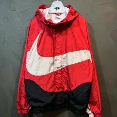 M NIKE ナイキ ヴィンテージ オールドスクール BIG スウッシュ WHO ウィンドブレーカー