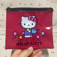 サンリオ ハローキティ レッド スクエア フラット ジッパーバッグ