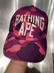 美中古A BATHING APE Bロゴ カモフラ キャップ - メルカリ