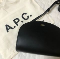 希少限定品2018aw APC ボストンバック ボウリングバッグ トート レザー