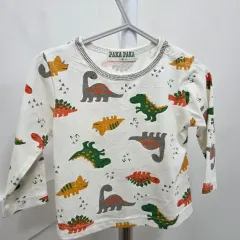 日本 80 キッズ 恐竜 長袖 Tシャツ