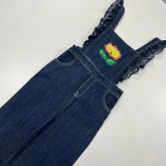120 花デニム サスペンダー スーツ