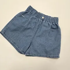 140 女の子 デニム ハーフパンツ