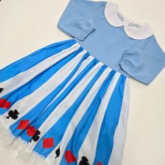 Ghnatygren 子供ワンピース トランプ柄 青白 100 0704-A - メルカリ