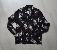 FUMIE=TANAKA ブラウス ブラック ストライプ 長袖 刺繍 - メルカリ
