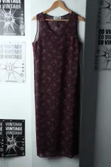 W(L) ブランド ヴィンテージ ワンピース Marie Claire ノースリーブ -145DF