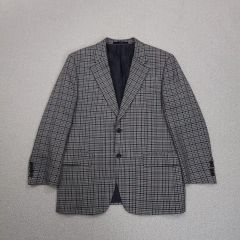 ニナリッチ L テーラードジャケット 千鳥格子 総柄 グレー 通勤 卒業式 