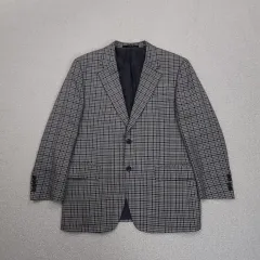 (97)ダックス メンズ CHECK ブレザー ジャケット ダブルボタン カジュアル MY L2W1083