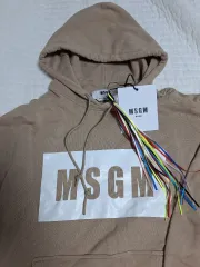 MSGM ベージュロゴフーディーのサムネイル