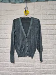 ほぼ新品) BRUUNS BAZAAR ラメ Vネック カーディガン