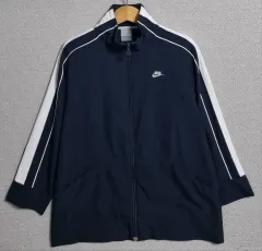 実寸 M (66) NIKE ネイビー ウーブン トレーナー ジャージ トラックトップのサムネイル