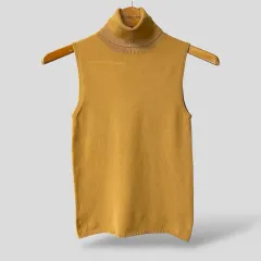(レディース Sサイズ) DKNY スリーブレス ニット タートルネック