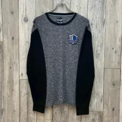 NBA エヌビーエー DALLAS MAVERICKS ダラス マーベリックス グレー × ブラック ワッフル生地 サーマル ロンT 長袖 Tシャツ メンズ L サイズのサムネイル