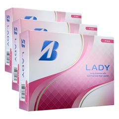 Brand new BRIDGESTONE LADY golf balls, 2025 model, 12 balls per pack, pink (L5PXJ) (x 3)