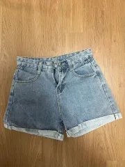 ロールアップ デニム ハーフパンツ ショートパンツ (ノーブランド)