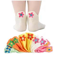 【新品】 [InSomila] [インソミラ] 可愛い キッズ 子供 靴下 ソックス 花柄 刺? 5足セット くるぶし ジュニア 通気 メッシュ くつした 女の子 ソックス (14~16cm) 0