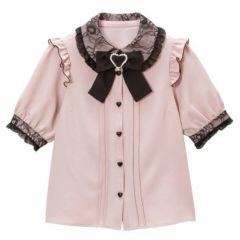 パール半袖ブラウス リボン ピンクPrincess MelodyプリメロMARS | Mercari