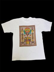 90s】XL クラブメッド 総柄 Tシャツ アフリカン 民族柄 派手 古着 