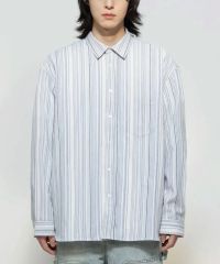 SO 大山旬 ストライプシャツ ブルー L - メルカリ