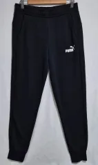 M ) PUMA ブラック コットン トレーナー ジョガーパンツ