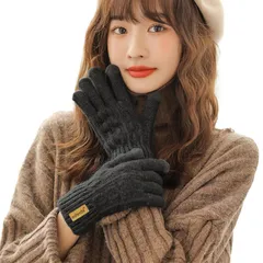 暖かい おしゃれ ふんわり 柔らかい ニット ニット手袋 伸縮性 防風 防寒 保温 可愛い 冬 防寒手袋 グローブ 自転車 レディース 運転 通勤 手袋 通学 2つのスタイル