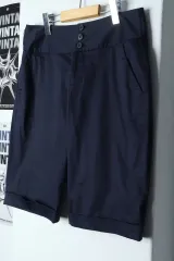 W(XL) トミーヒルフィガー ハーフパンツ ネイビー コットン 限定モデル-1C35