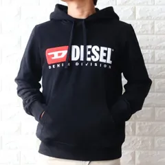 【並行輸入品】ディーゼル パーカー メンズ ブラック DIESEL ロゴ フーディ S-GINN-HOOD-DIV A03757 0BAWT 9XX