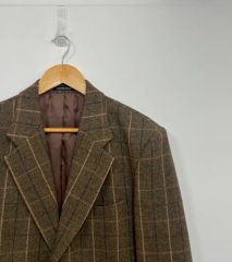 GYPSY&SONS ウール テーラードジャケット 馬革 ブラウン M 日本製