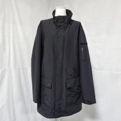 90s STUSSY モノグラム 総柄 ダウンジャケット 黒 XL ビンテージ 