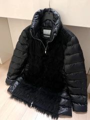 鑑定済】MONCLER IVRAIE リアルファー 切替ダウンジャケット 0 - メルカリ