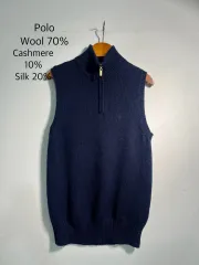 POLO ポロ ウール シルク カシミア ブレンド ハーフジップ ベストのサムネイル
