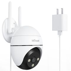 [5MP 초고화소·자동 추적·2.4과 5GhzWiFi 대응]ieGeek 방범 카메라 옥외 감시 카메라 옥외 500만 화소 방범 카메라 무선 옥외 가정용 360°팬/틸트 인체 감지 자동 추적 옥외 방범 카메라 전원 코드식 컬러 야간 624d31b1