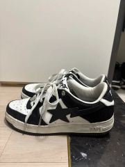 極美品 BAPE STA ブラック / ホワイト 26cm US8 スニーカー - メルカリ