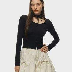 美品 マチャット MACHATT ワンショルダーメモリートップス F クリーム