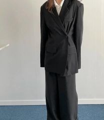 chuclla クロップドルーズテーラードジャケット ブラック 新品 S/M