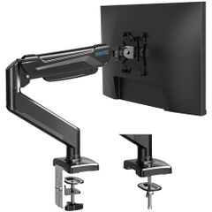 BONTEC 모니터 암 가스 스프링 싱글 데스크 스탠드 PC/액정 디스플레이 암 최대 내하중 9kg VESA 75/100mm 풀 모션(틸트·스위블·360°회전) 데스크 공간 절약 간단 설치 C클램프 2f2d6e9d