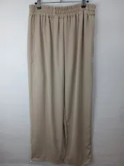 ベージュ色シャーリングパンツ 33-39インチ