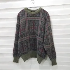 JAPAN ヴィンテージ アルパカウール ニット セーター - L