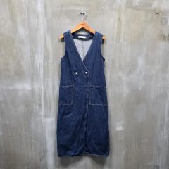 希少【ザラ】ブラック デニム チューブトップ ロング ワンピース