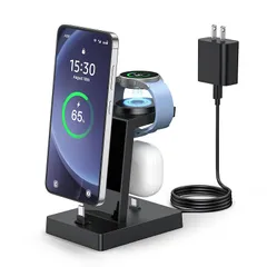 【新品】 Galaxy Watch専用 充電スタンド 3in1 有線充電 Type-C 充電ステーション 30W 急速充電 スマホ 縦置き 同時充電 複数台 Galaxy AQUOS Xperia iPhone14 15 16 17 USB-Cイヤホン タ 0