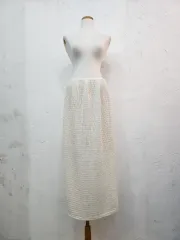 アイボリー ニット ロング スカート