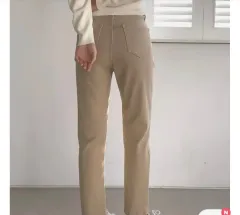 ベージュ レディース ストレート フィット ズボン S