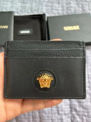 土日セール❣️ VERSACE ヴェルサーチ ブラックレザー コインケース 