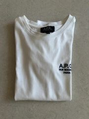 激レア♡A.P.C ミニロゴリンガーロングTシャツ ホワイト×ブラック 