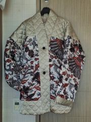 新品】ちちぶや ジャケット 和モダン レザー調 総柄 絹100% 定価17万円 