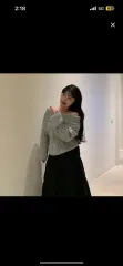 エイブリー オフショルダー ソフト ニット ケーブル編み オーバーサイズ ニット 66 77