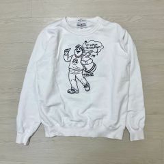 入手困難品】シソンヌじろう クルックー オリジナルスウェット（白・S