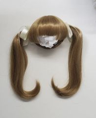 ◎新品【頭囲22.5cm】人毛 ウィッグ ビスクドール 人形 ウイッグ