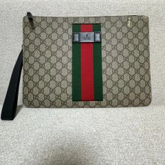 GUCCI オールドグッチ GGスプリーム シェリーライン クラッチバッグ